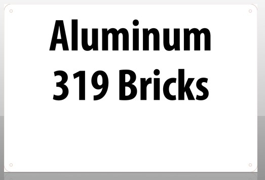 Custom Sign: Aluminum Rectangle 24x36 Black on White 