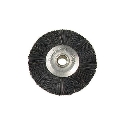 Weiler&reg; 03150 Wide Face Wheel Brush, 8 in Dia Brush, 1-1/2 in W Face, 0.014 in Dia Filament/Wire Crimped Filament/Wire, 2 in Arbor Hole