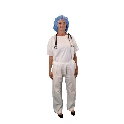 Keystone&reg; Adjustable Cap CVL-KG-HE-3XL CVL-KG-H-E Disposable Coverall, 3XL, White, KeyGuard&reg; Fabric