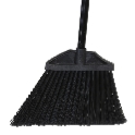 Weiler&reg; 44305 Angle Broom, Flagged Plastic Bristle, 8-1/8 in W, 6 to 7-1/2 in L Trim, Tan Wood Handle, 54 in OAL